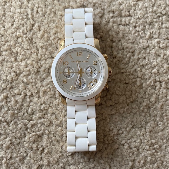 Michae Kors white watch main image 2